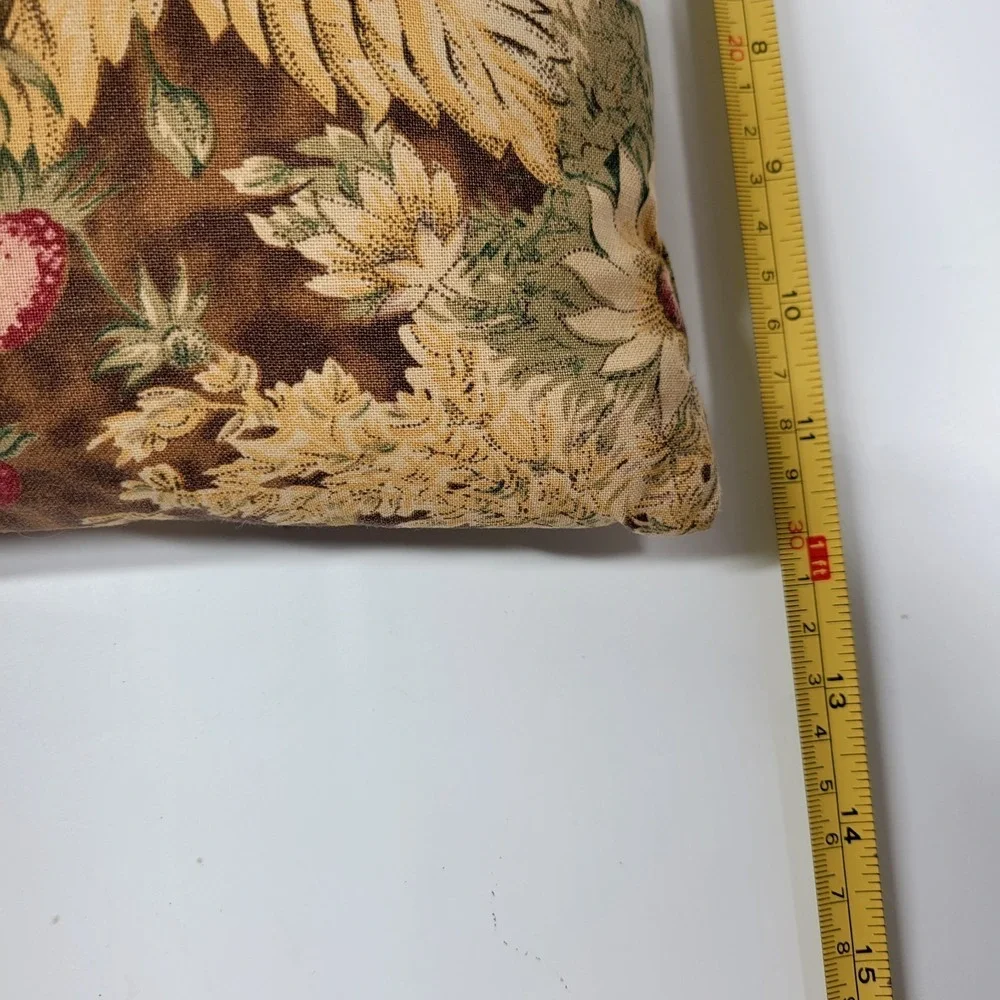 Sharon Kossler Bakerbird Cotton Peacock Fruit  Accent Pillow French Country